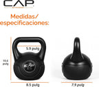 CAP Barbell Juego de pesas de cemento de 45 LB – Pesas de 10 lb, 15 lb y 20 lb recubiertas de vinilo para entrenamiento de fuerza, cardio, entrenamiento cruzado y entrenamientos en casa