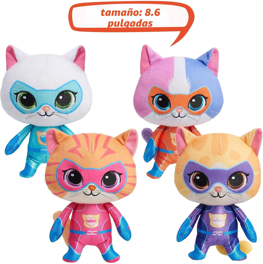 YXCTZKVX Super Cat - Juego de 4 animales de peluche suaves - Sparks...