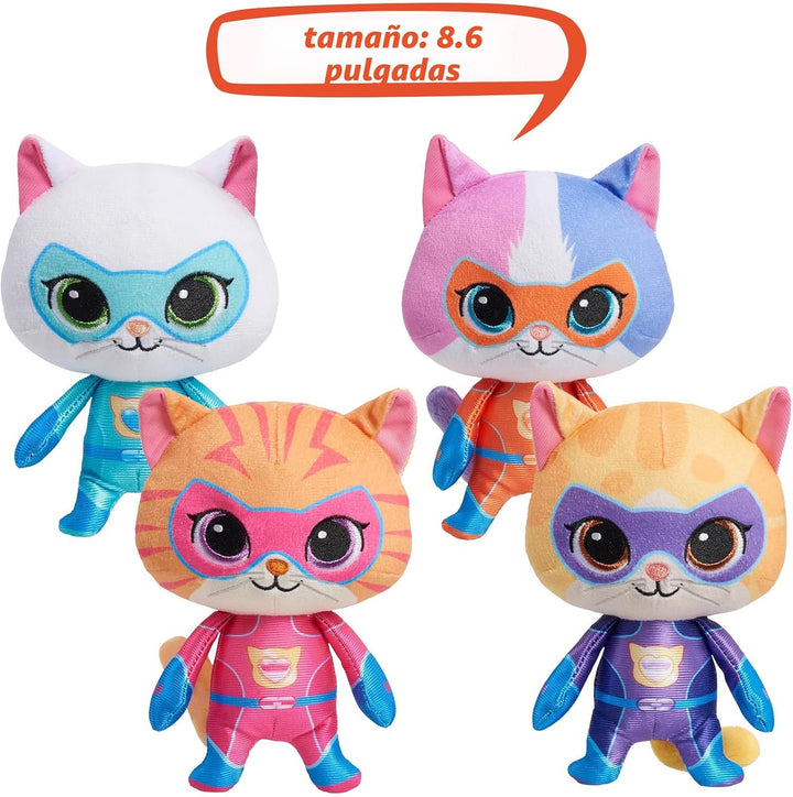 YXCTZKVX Super Cat - Juego de 4 animales de peluche suaves - Sparks...