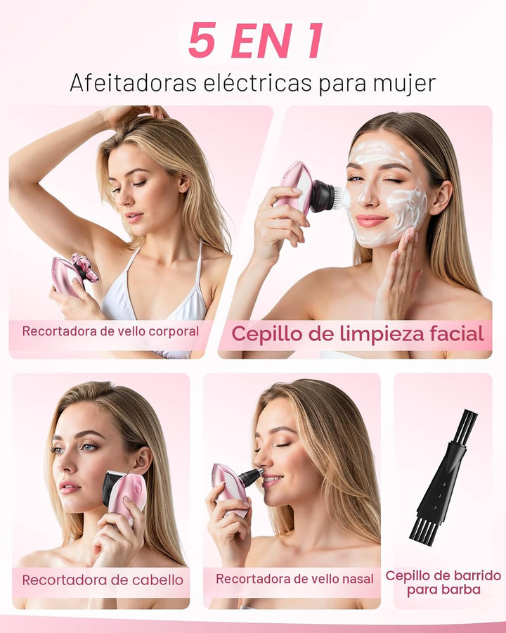 Rasuradoras eléctricas para mujeres, afeitadora corporal recargable...