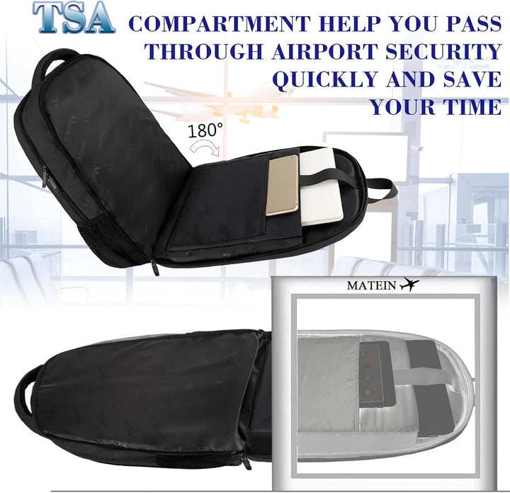 MATEIN Mochila extra grande, mochila de viaje para laptop de 17 pul...