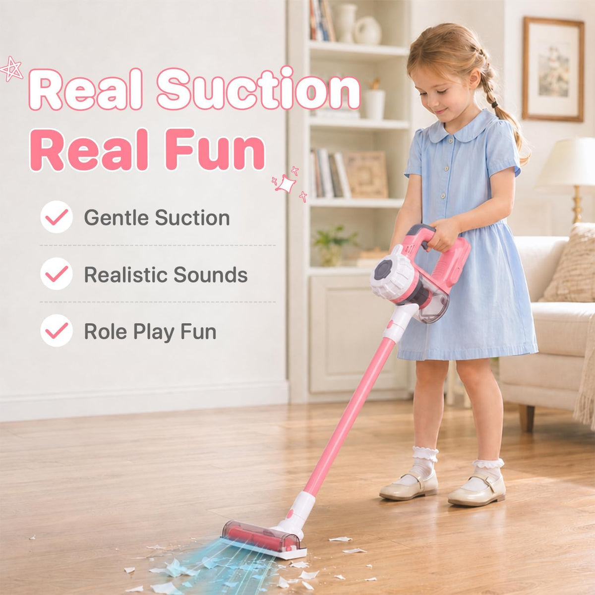 Aspiradora para Niños que Realmente Funciona, 3 en 1 con Succión Real