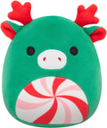 Squishmallows Original Zumir the Green Moose de 5 pulgadas con vientre de remolino de menta – Peluche oficial de Jazwares (pequeño)
