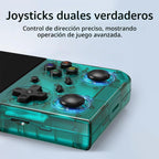 Anbernic RG35XX Pro - Consola de juegos de mano retro, pantalla IPS OCA de 3.5 pulgadas, sistema Linux, 64 GB, WiFi Bluetooth, salida HDMI, batería 7H, ideal para viajes, viajes, viajes, hogar, exteriores, RG35XXPro, verde azulado T