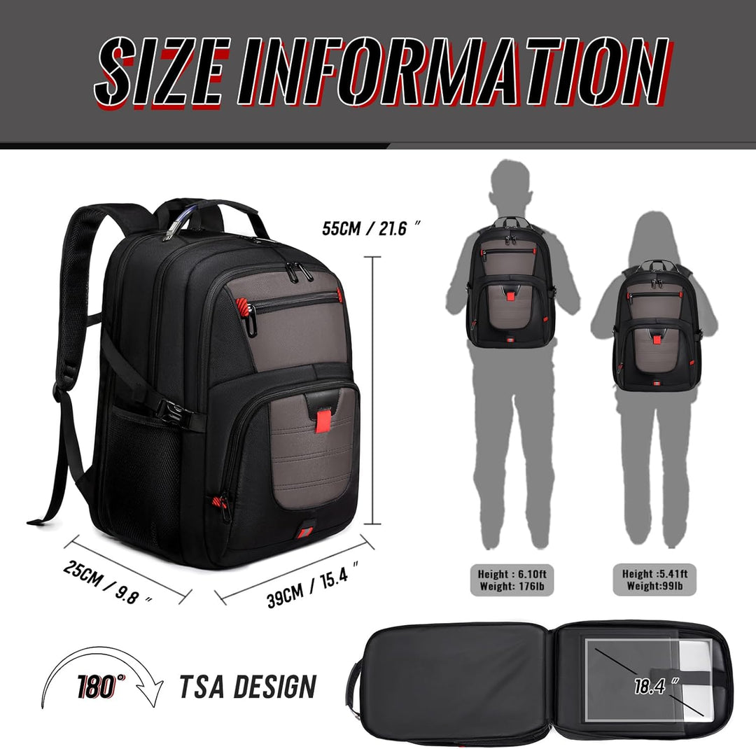 JARWAM Mochila extra grande para laptop con garantía de por vida, b...