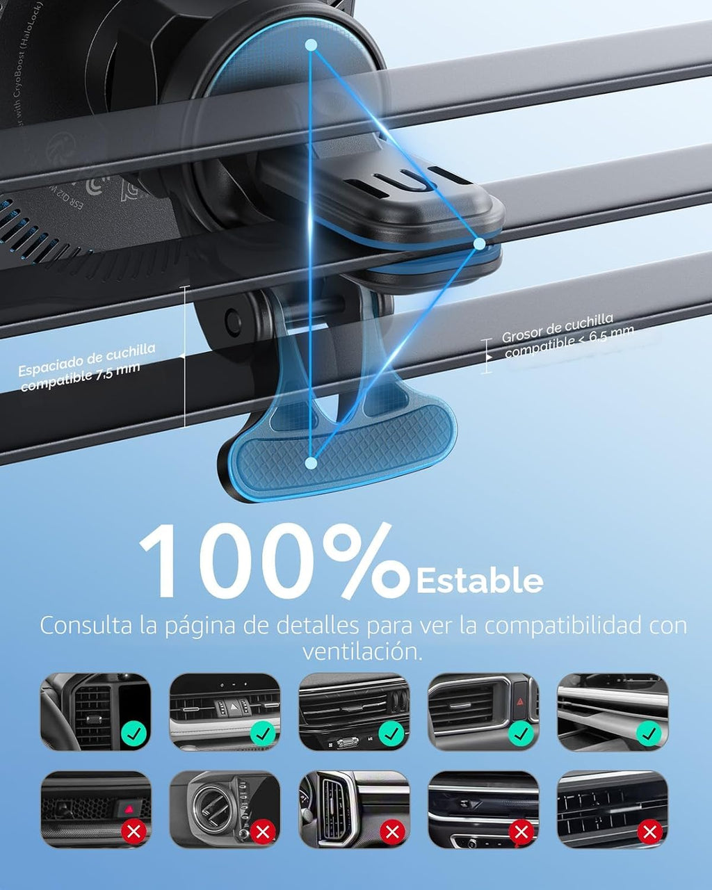 ESR para cargador MagSafe de montaje de coche de 15 W con CryoBoost para