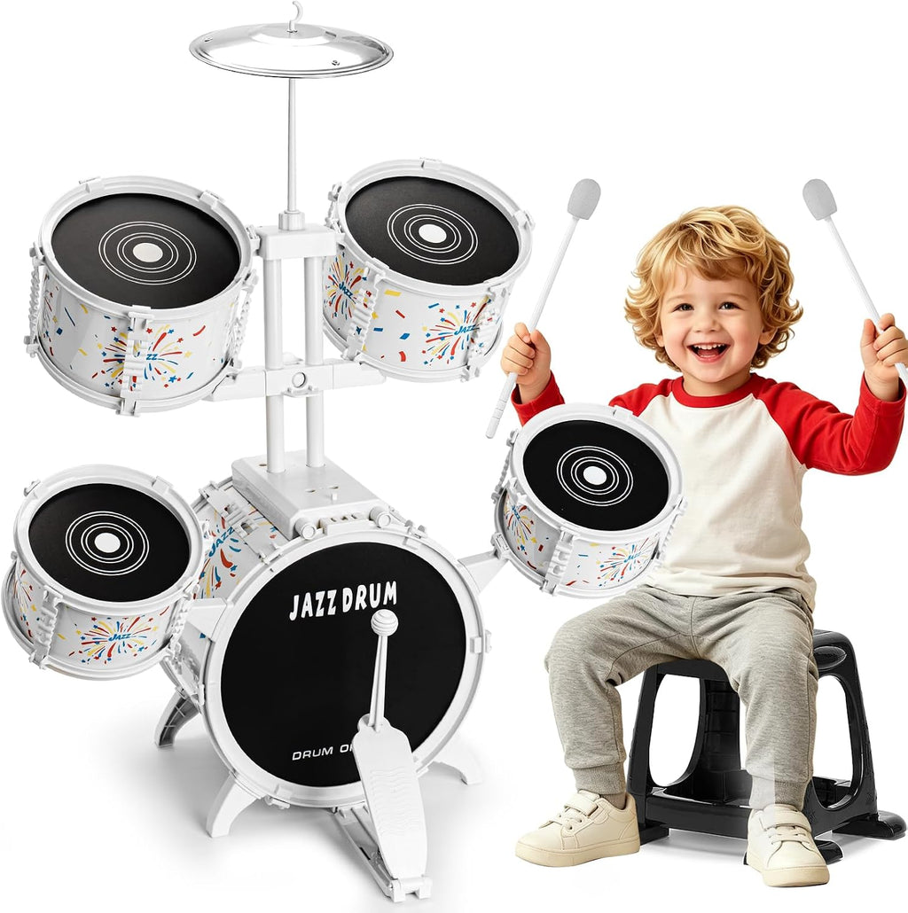 Juego de batería para niños pequeños de 2 a 4 años, instrumento musical de