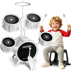 Juego de batería para niños pequeños de 2 a 4 años, instrumento musical de