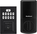 Kwikset SmartCode 260 - Cerradura de puerta con teclado electrónico sin llave con entrada automática, códigos de usuario personalizados, seguridad avanzada en negro mate contemporáneo