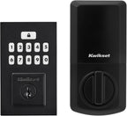 Kwikset SmartCode 260 - Cerradura de puerta con teclado electrónico sin llave con entrada automática, códigos de usuario personalizados, seguridad avanzada en negro mate contemporáneo