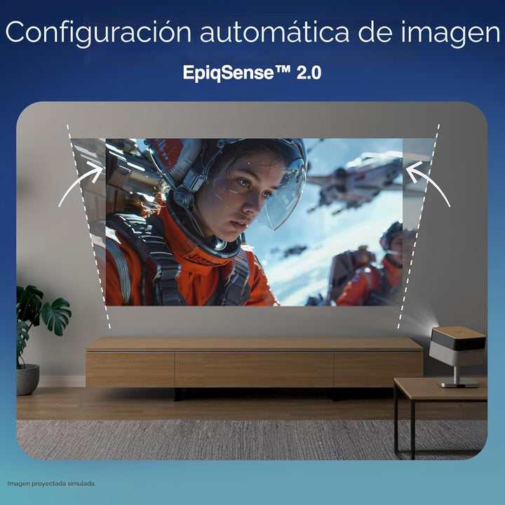 Epson Lifestudio Flex Plus 4K PRO-UHD - Proyector portátil de estil...