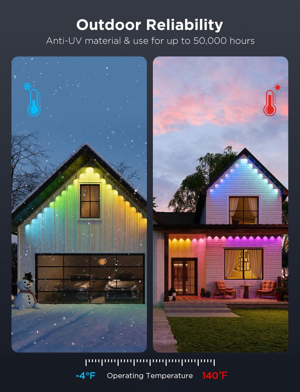 Govee - Luces permanentes para exteriores Pro, 200 pies con 120 luces LED