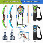 Bow y Arrow para Kids, LED Light Up Archery Set, Indoor Outdoor Sport Gifts para Boys Girls Ages 4-12