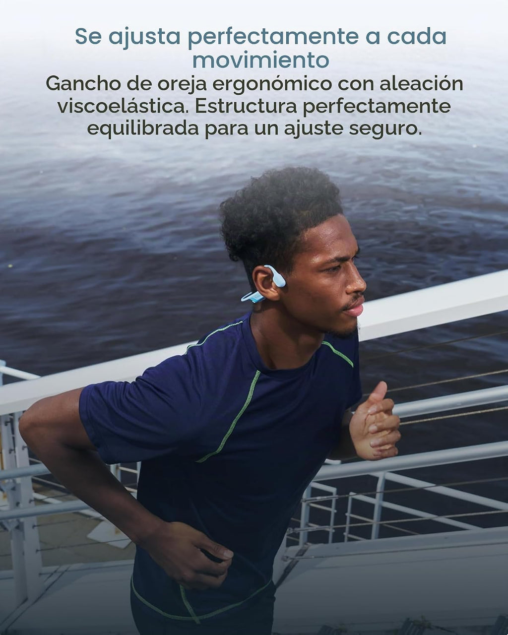 SHOKZ OpenRun Air 2 - Auriculares Bluetooth con conducción ósea, color azul