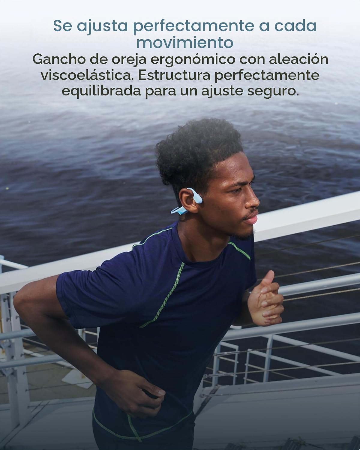 SHOKZ OpenRun Air 2 - Auriculares Bluetooth con conducción ósea, color azul