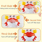 Juguetes de baño para bebés y niños pequeños, fabricante de burbujas de baño de cangrejo con 12 canciones, paquete de 3 juguetes de cuerda para piscina para niños, juguetes de bañera como regalo de