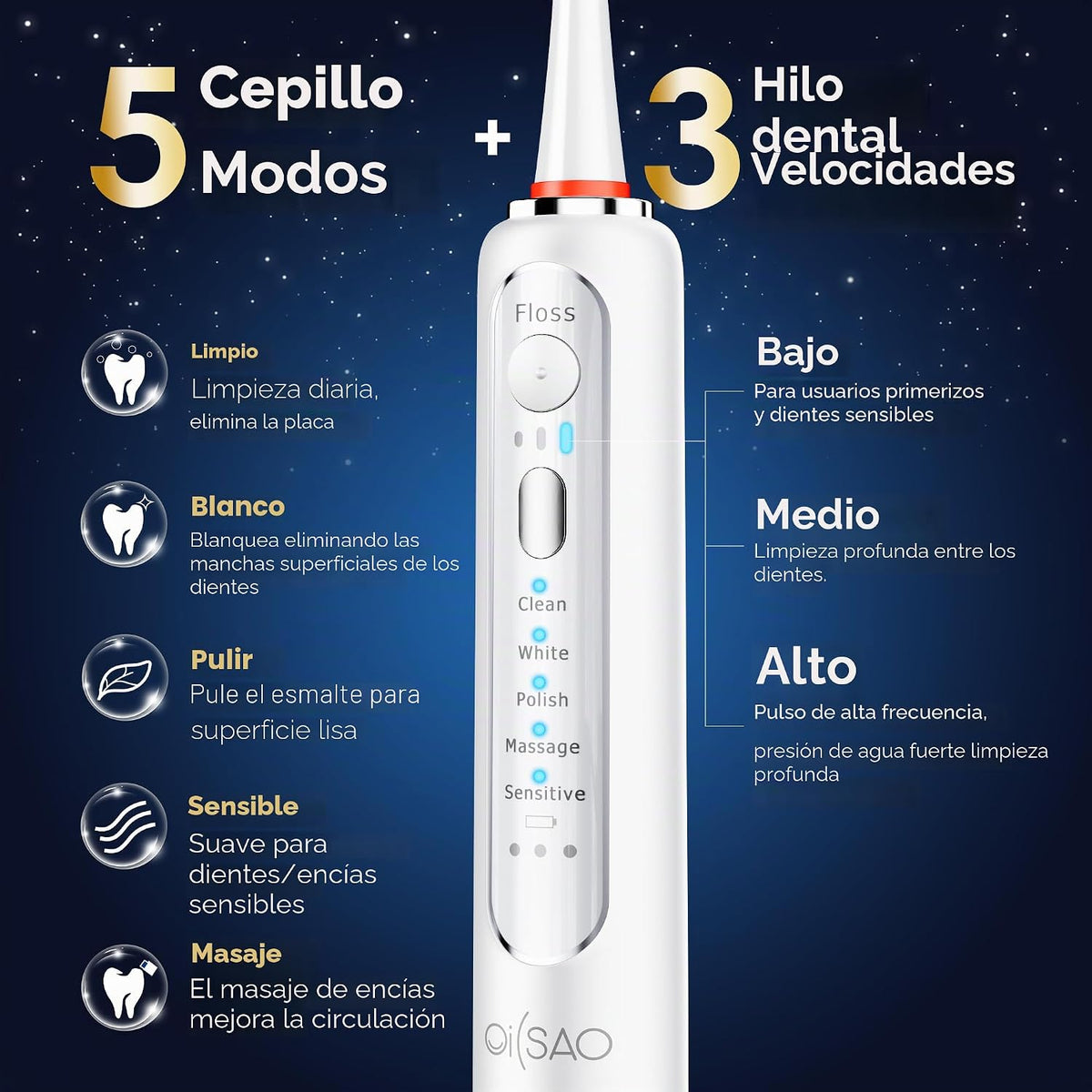 Cepillo de dientes eléctrico con hilo dental de agua,Cepillo de dientes