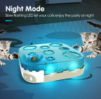 Migipaws Juguete interactivo 7 en 1 para gatos activado por movimiento, reemplazos incluidos con bola de gato de rebote automático, varita de palmera de pluma,