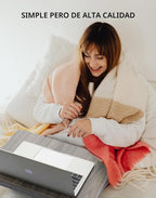 Escritorio portátil de regazo para laptop con cojín de almohada, se adapta a portátiles de hasta 15.6 pulgadas, soporte de regazo para cama, sofá y alfombra, soporte para tableta de libros