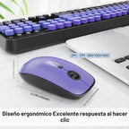 FD Combo de teclado y mouse inalámbricos, V2020 Gradiente púrpura