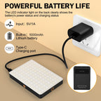 Luz de selfie de 120 LED para iPhone, luz de teléfono portátil con clip y adaptador de trípode de cámara, recargable de 5000 mAh, 3 modos de iluminación, CRI 97+ para grabación de video, TikTok, anillos de montaje de trípode