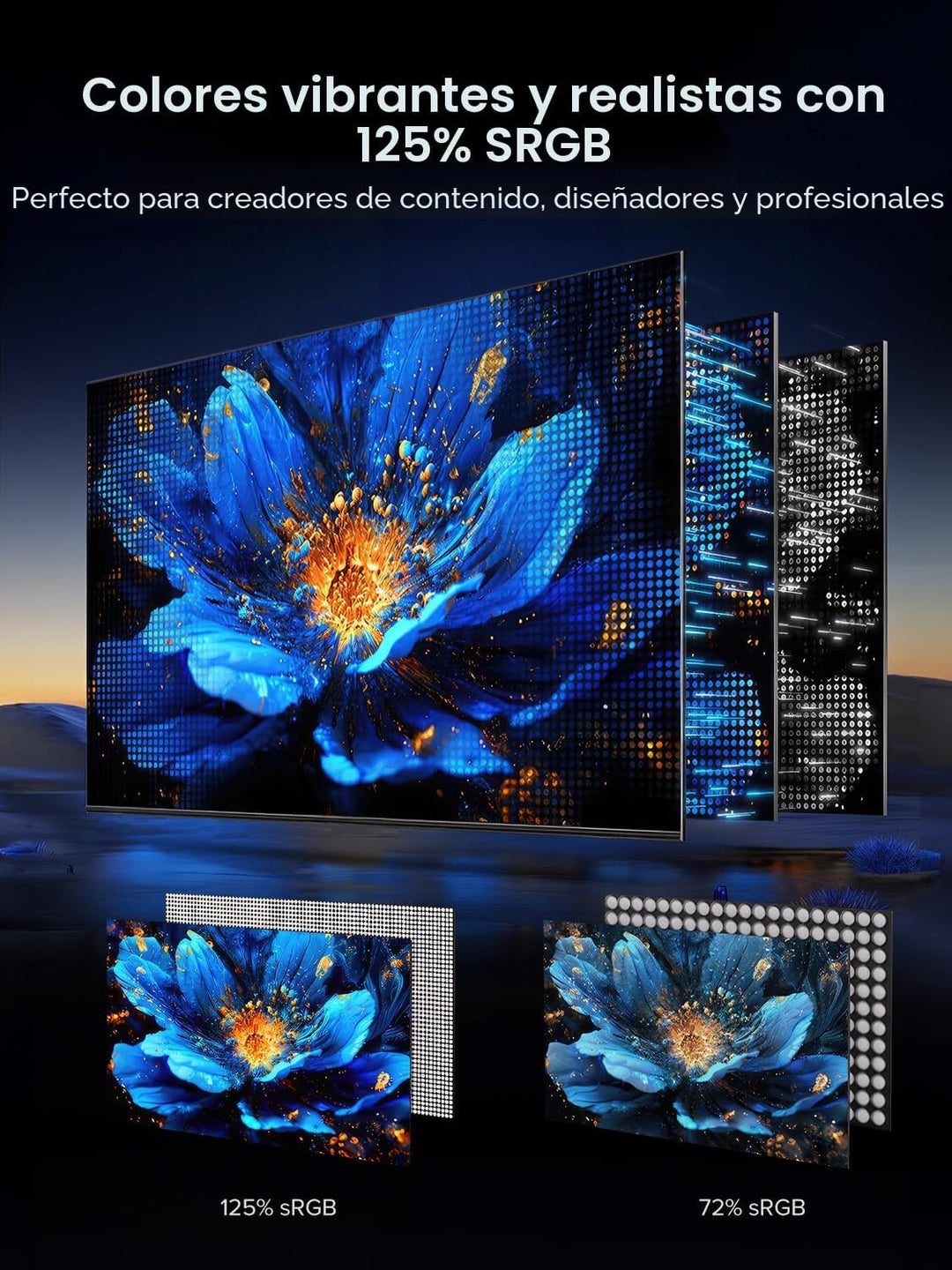 UPERFECT Monitor portátil de 18.5 pulgadas 120HZ 125% sRGB 1080P co...