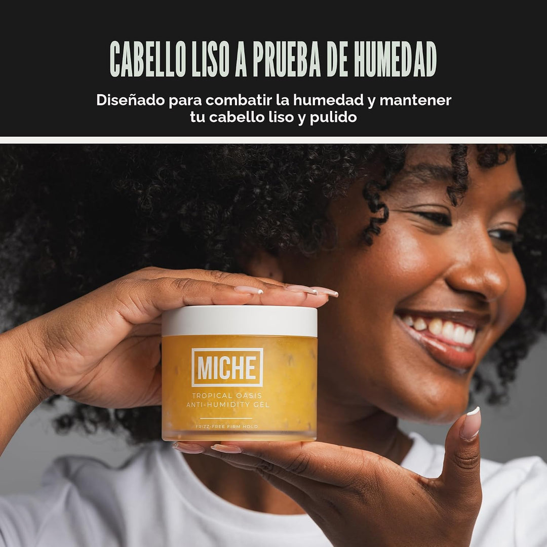 MICHE Gel para el cabello antihumedad sin encrespamiento de fijació...
