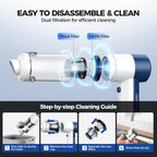 Aspiradora de coche/plumero de aire portátil inalámbrica – Aspiradora de mano de alta potencia de 16000 PA con motor sin escobillas de 85,000 RPM, mini aspiradora recargable 4 en 1, soplador y bomba