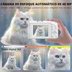 Duluvulu Cámara digital 4K para enfoque automático de fotografía, c...