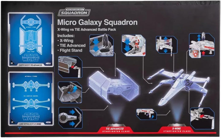 Micro Galaxy Squadron X-Wing vs TIE Advanced Battle Pack