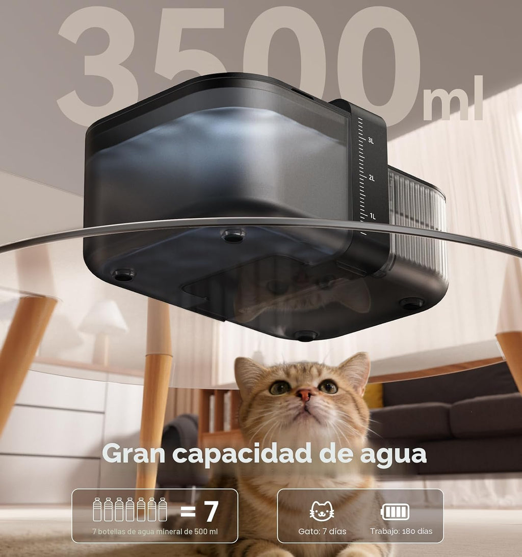 FEELNEEDY Inalámbrico ninguna fuente de agua del gato de los filtros