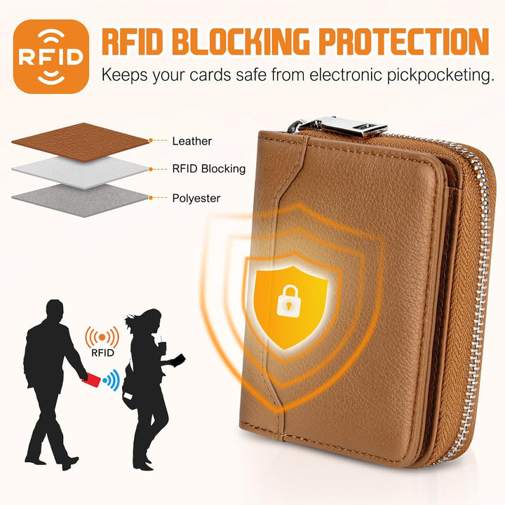 HUANLANG Billetera para hombre con bloqueo RFID, multitarjetero, bi...