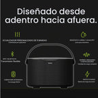 Brane Audio Brane X - Altavoz inteligente, altavoz Bluetooth inalámbrico portátil, subwoofer RAD interno, reproducción de 12 horas, resistente al agua IP57
