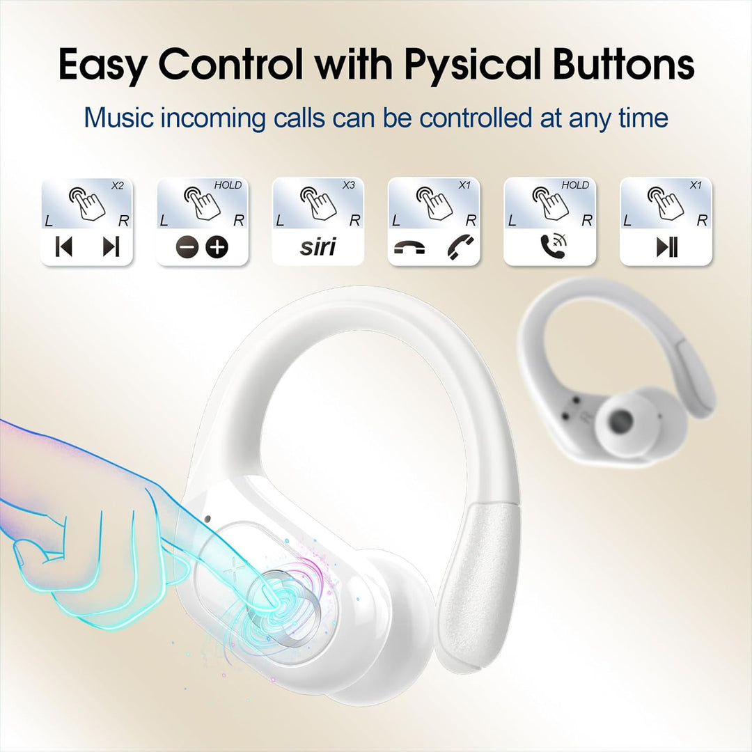 Aptkdoe Auriculares inalámbricos Bluetooth 5.4 de 75 horas para dep...