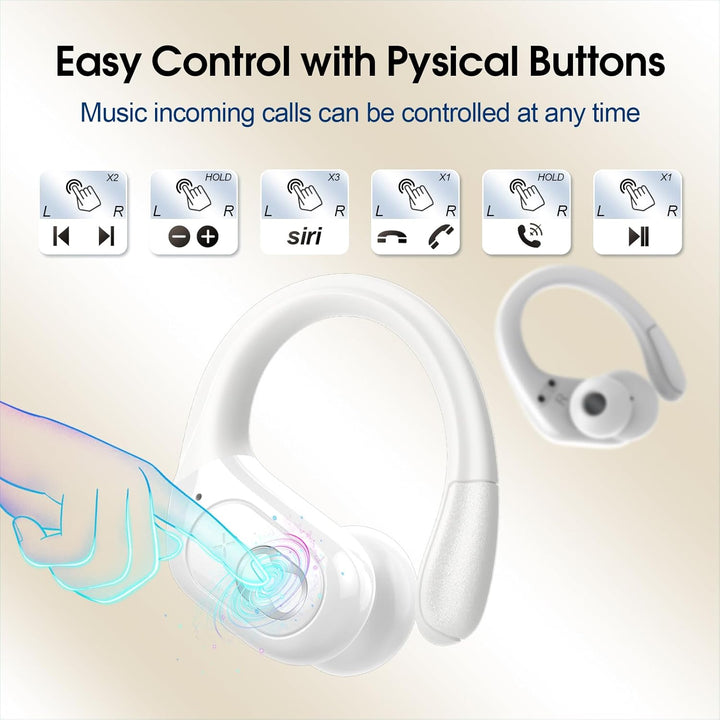 Aptkdoe Auriculares inalámbricos Bluetooth 5.4 de 75 horas para dep...