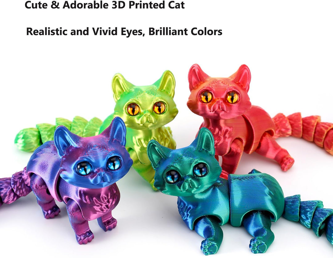 QINGMIAO Kit de 6 piezas impresas en 3D para gatos