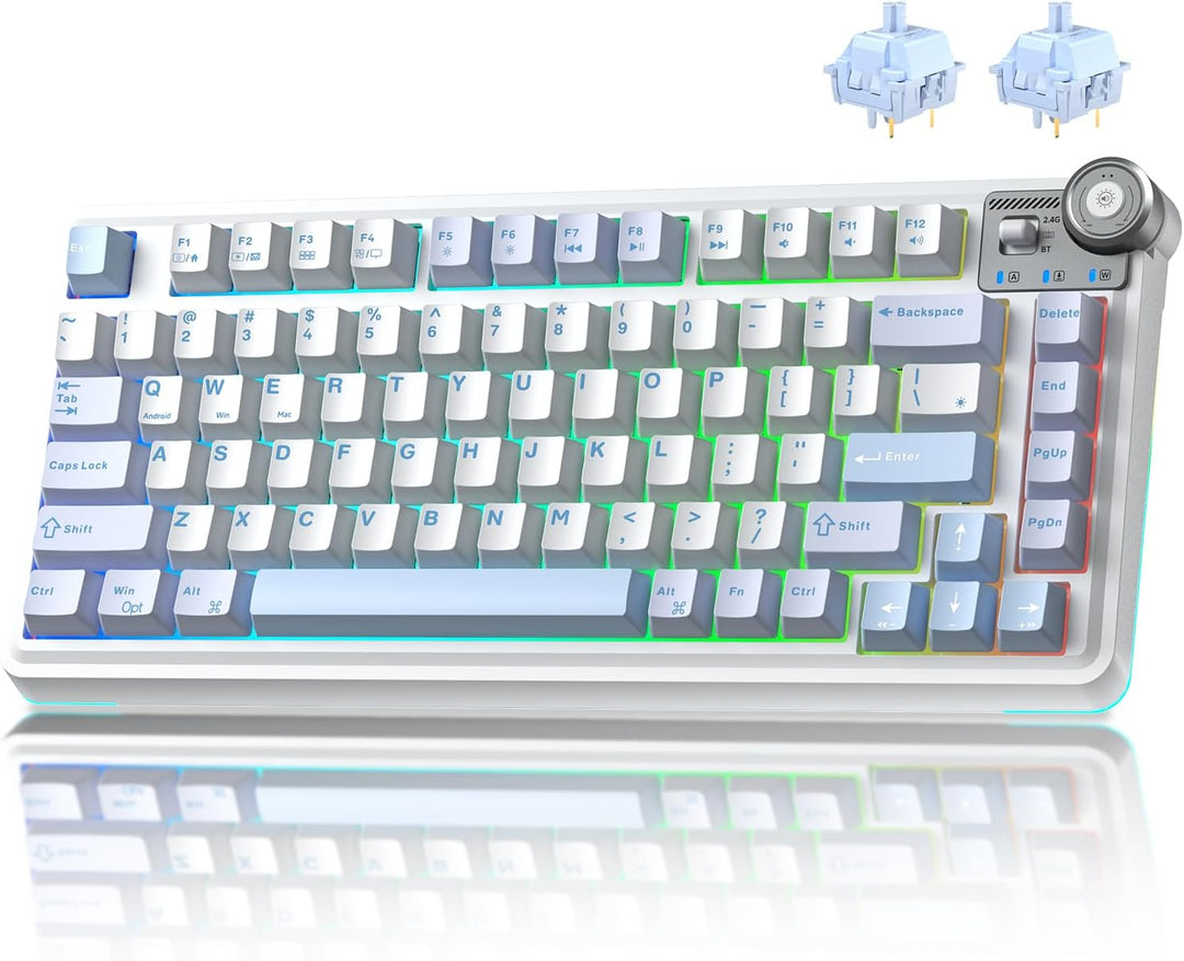 Aula AU75 75% Wireless Gaming Keyboard, Tri-Mode Hot-Swappable Mech...