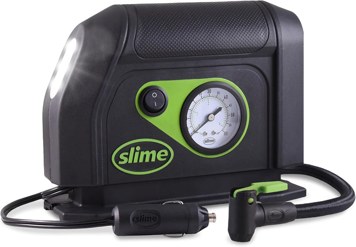 Slime 40050 Inflador de Neumáticos, Compresor de Aire Portátil para...