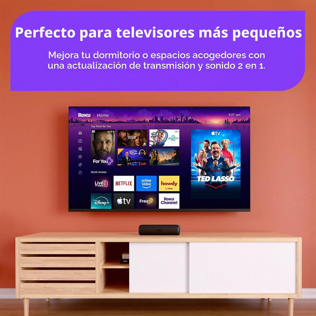 Roku Streambar SE, barra de sonido 4K con dispositivo de transmisión