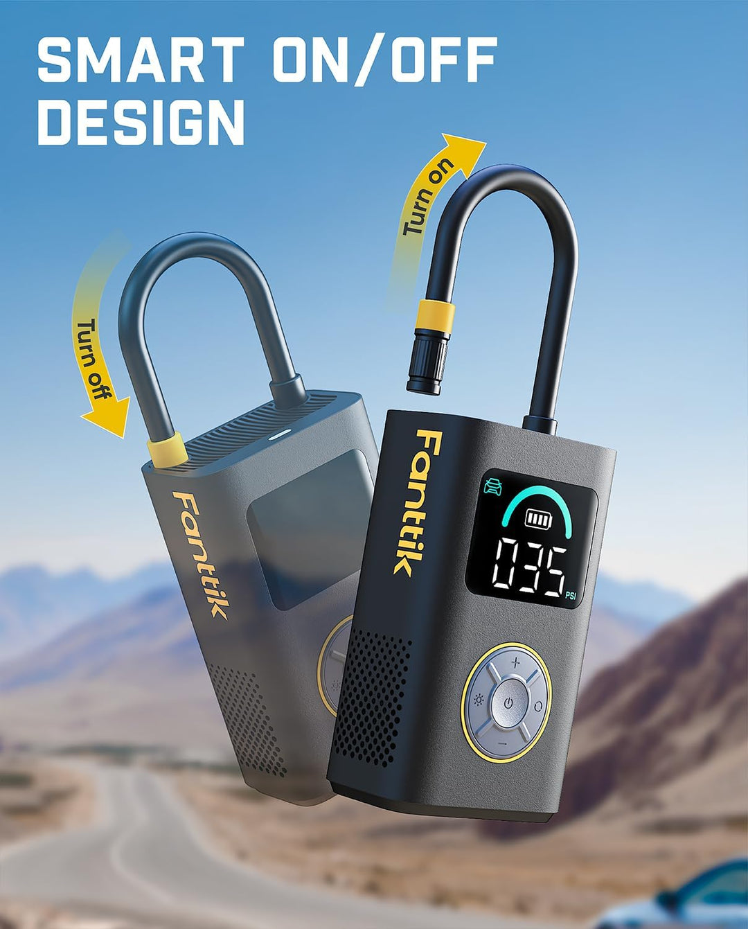 Fanttik Inflador de neumáticos portátil X10 Pro para coche compacto...