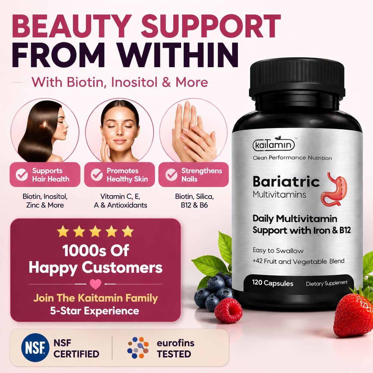 Multivitamínico bariátrico con hierro \u2013 Post cirugía bariátric...