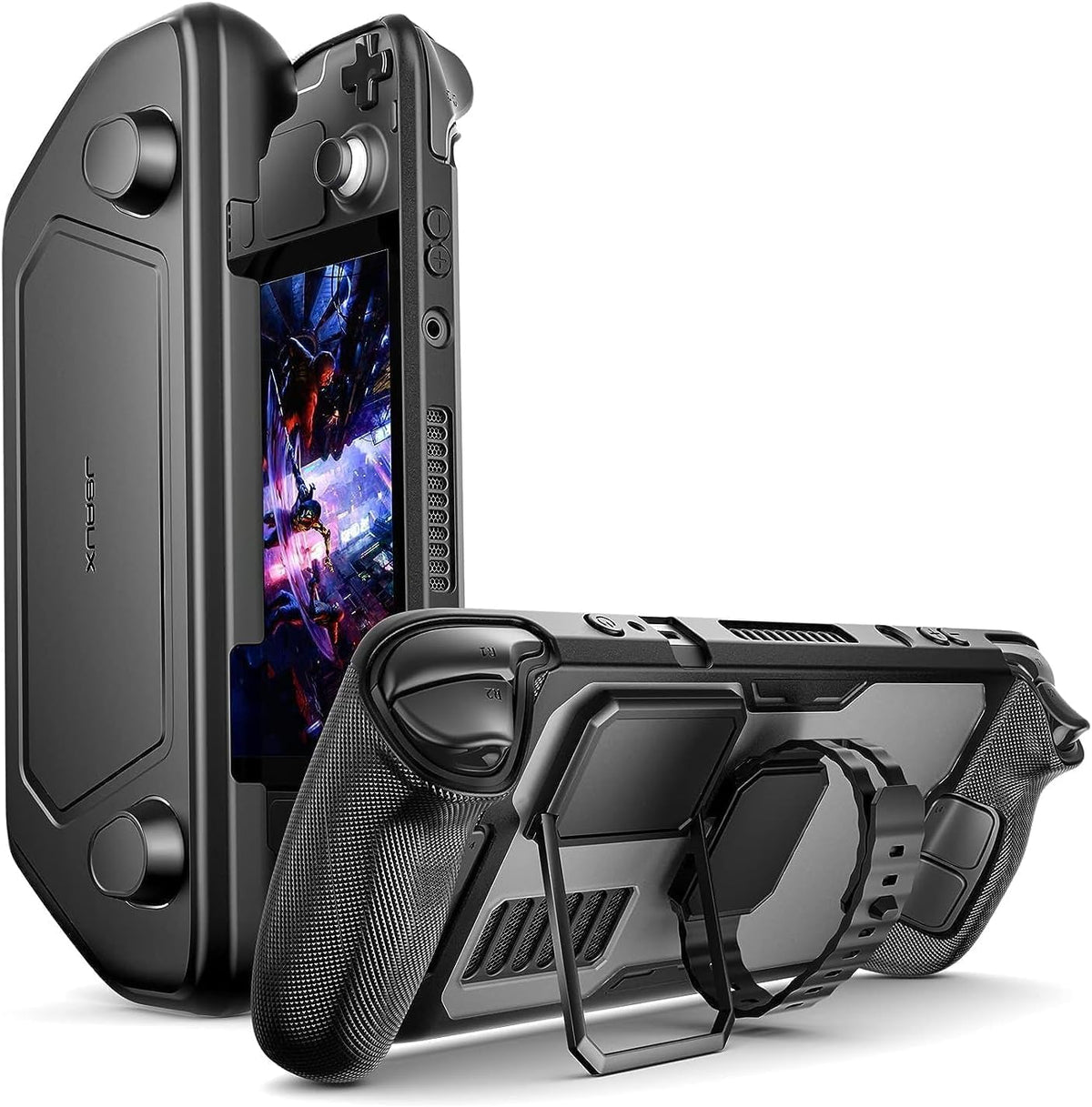 JSAUX PC0104 ModCase Compatible con cubierta de vapor, Funda para cubierta de vapor con protección integral Incluye caparazón frontal desmontable, caparazón protector del cuerpo, soporte de metal y