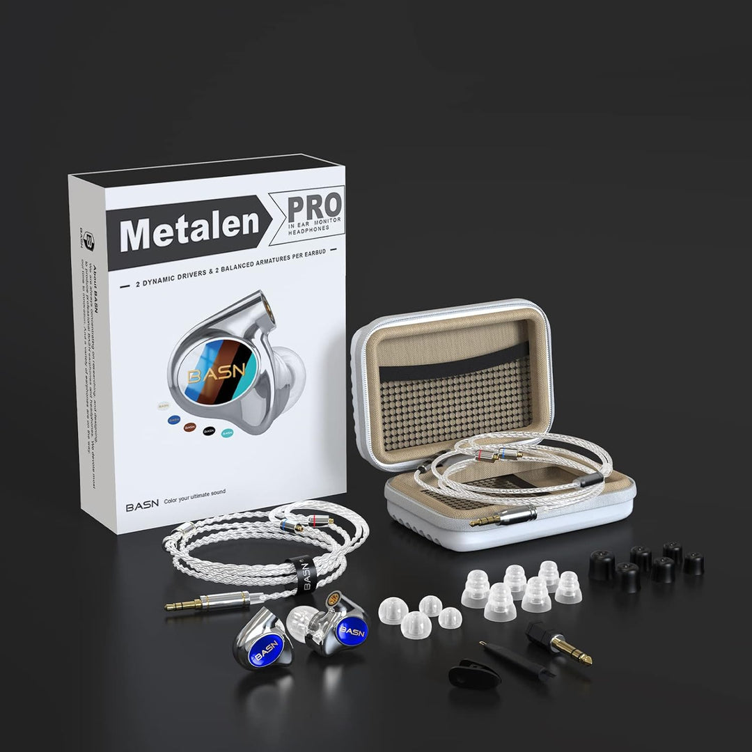 BASN Metalen PRO 4 Drivers Auriculares intraurales para músicos, au...