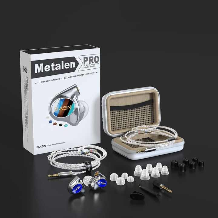 BASN Metalen PRO 4 Drivers Auriculares intraurales para músicos, au...