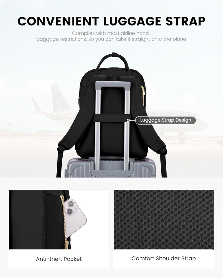 LOVEVOOK Mochila para computadora portátil para mujer, mochila para...