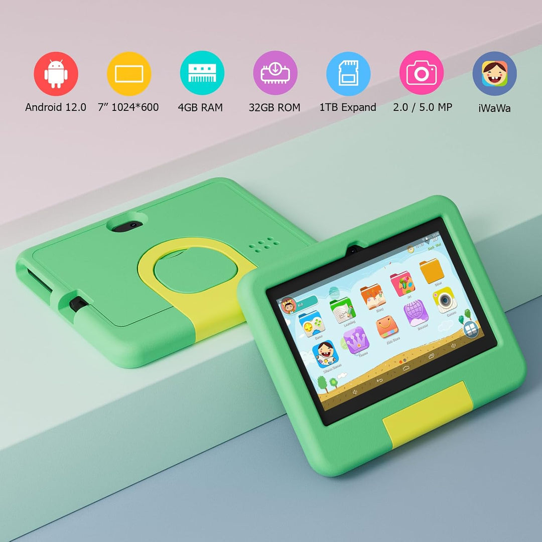 Tablet para niños, tableta Android de 7 pulgadas para niños, 4GB RA...