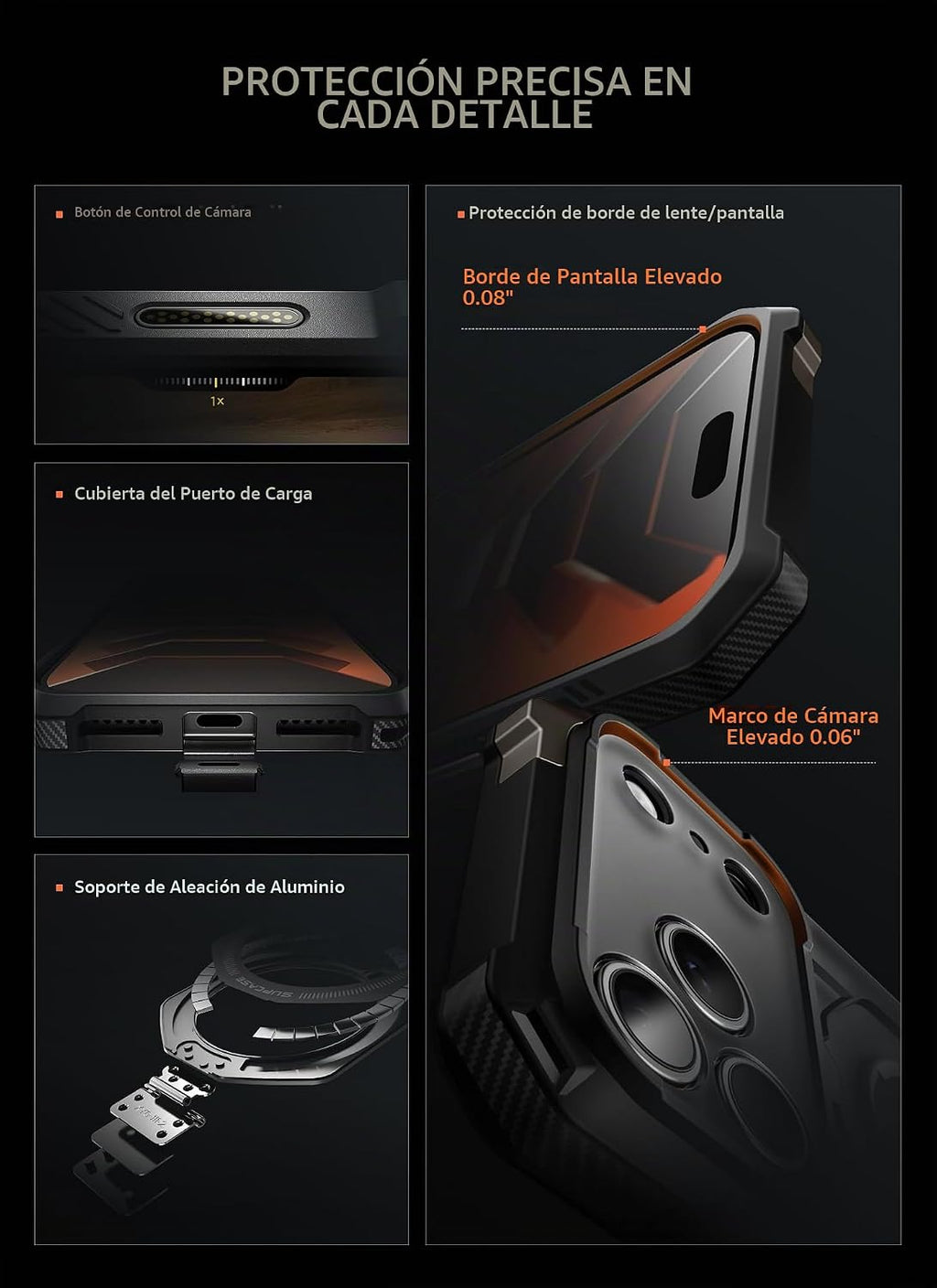 SUPCASE Funda para iPhone 17 Pro Max con Soporte (Unicorn Beetle Grip), [Cubierta de Control de Cámara] [Compatible con MagSafe] [Protección contra Caídas de Grado Militar] Funda Magnética para