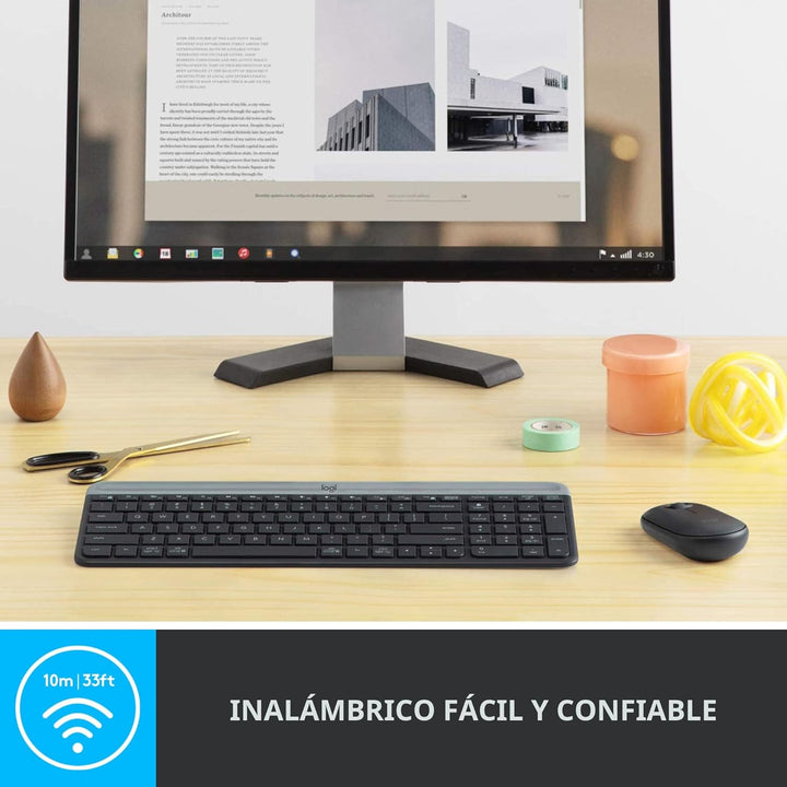 Logitech MK470 - Teclado [versión en inglés] y mouse inalámbricos d...