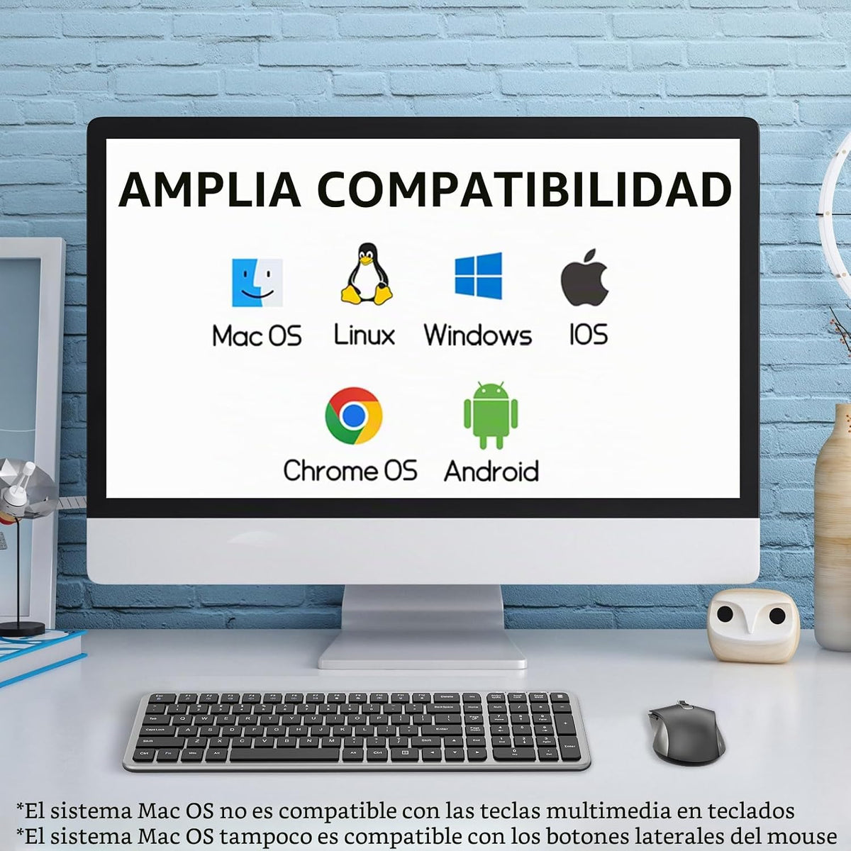 SHUNJINRUN Ratón inalámbrico silencioso compacto ultrafino ComboIro...