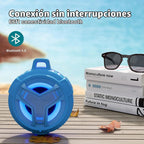 EBODA Altavoz impermeable Bluetooth para ducha, IPX7, flotante, portátil, inalámbrico, pequeños altavoces con luz, tiempo de reproducción de 24 horas para playa, piscina, accesorios de kayak, regalos